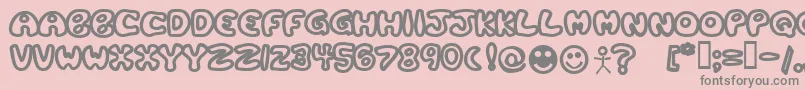 Plastb Font – Gray Fonts on Pink Background