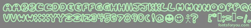 Plastb Font – Green Fonts on Gray Background
