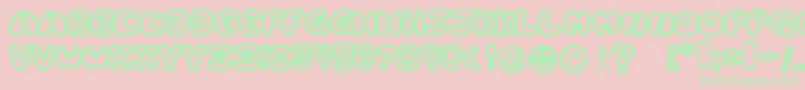 Plastb Font – Green Fonts on Pink Background
