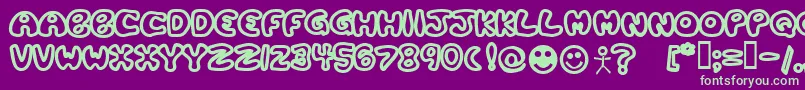Plastb Font – Green Fonts on Purple Background