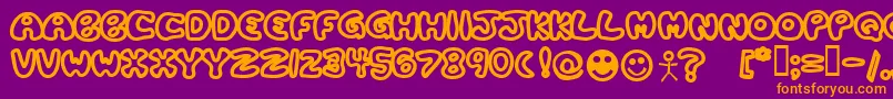 Plastb Font – Orange Fonts on Purple Background