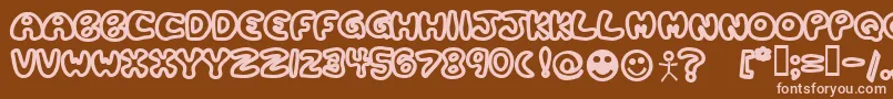 More about Plastb Font Plastb Font – Pink Fonts on Brown Background