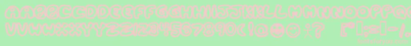 Plastb Font – Pink Fonts on Green Background