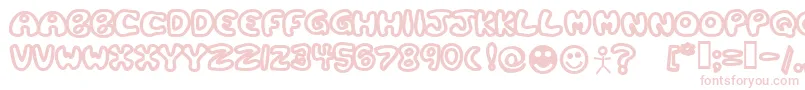 Plastb Font – Pink Fonts on White Background