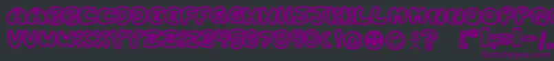 Plastb Font – Purple Fonts on Black Background