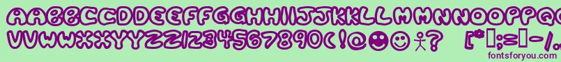 Plastb Font – Purple Fonts on Green Background