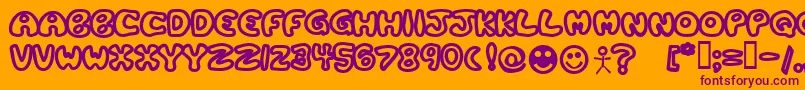 Plastb Font – Purple Fonts on Orange Background