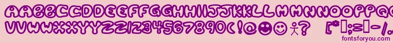 Plastb Font – Purple Fonts on Pink Background