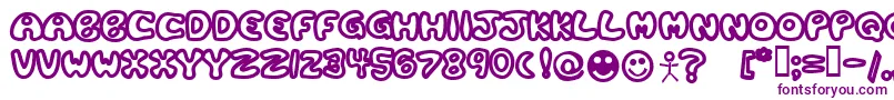 Plastb Font – Purple Fonts on White Background