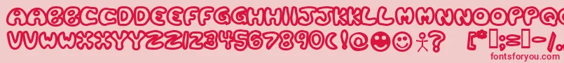 Plastb Font – Red Fonts on Pink Background
