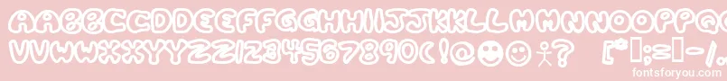 Plastb Font – White Fonts on Pink Background