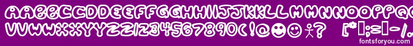 Plastb Font – White Fonts on Purple Background