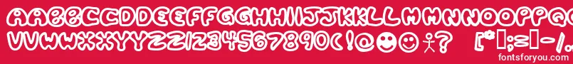 Plastb Font – White Fonts on Red Background