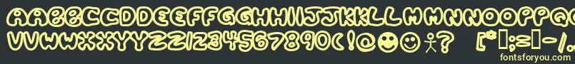Plastb Font – Yellow Fonts on Black Background