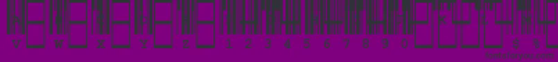 CiaCode39MediumText-Schriftart – Schwarze Schriften auf violettem Hintergrund
