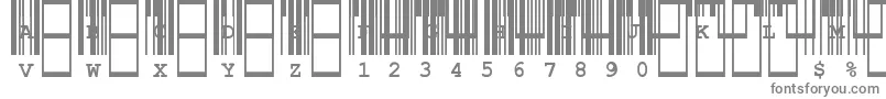 CiaCode39MediumText-Schriftart – Graue Schriften auf weißem Hintergrund
