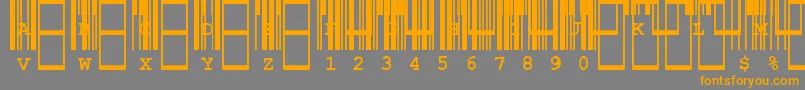 Шрифт CiaCode39MediumText – оранжевые шрифты на сером фоне