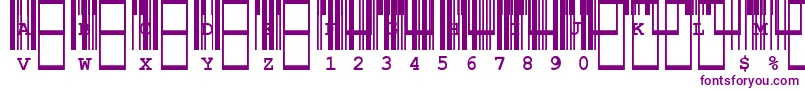 フォントCiaCode39MediumText – 紫色のフォント