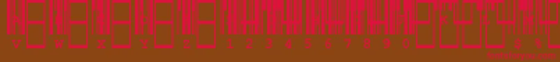 CiaCode39MediumText Font – Red Fonts on Brown Background