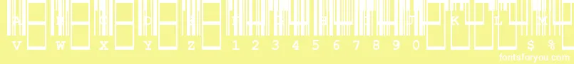 fuente CiaCode39MediumText – Fuentes Blancas Sobre Fondo Amarillo