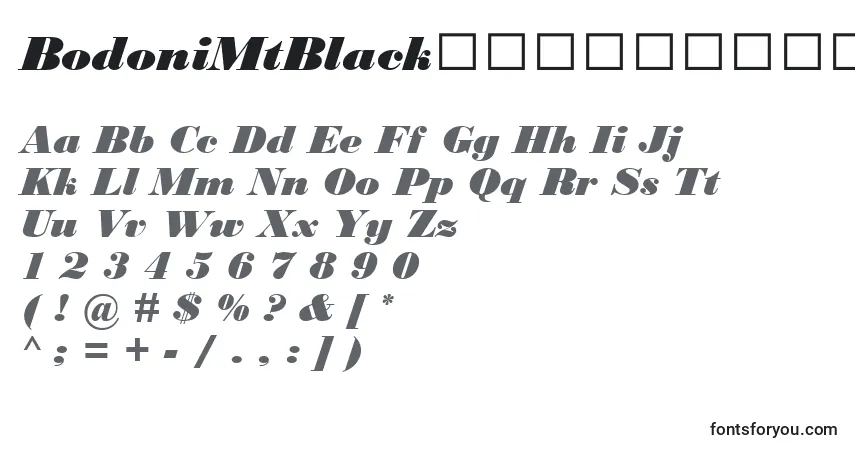 BodoniMtBlackРљСѓСЂСЃРёРІ Font – alphabet, numbers, special characters