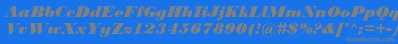 BodoniMtBlackРљСѓСЂСЃРёРІ Font – Gray Fonts on Blue Background