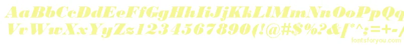 BodoniMtBlackРљСѓСЂСЃРёРІ Font – Yellow Fonts on White Background