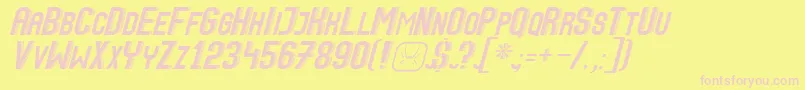 Speed+ Font – Pink Fonts on Yellow Background