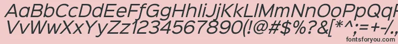 フォントSinkinsans400italic – ピンクの背景に黒い文字