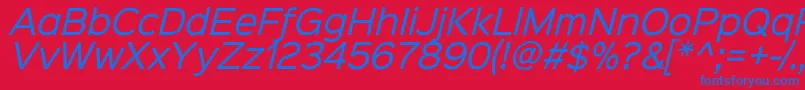 Sinkinsans400italic Font – Blue Fonts on Red Background