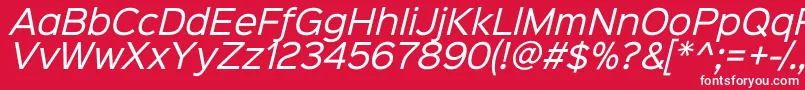 フォントSinkinsans400italic – 赤い背景に白い文字