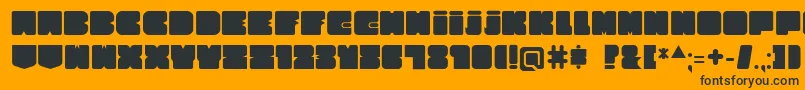 CubesityRoundedV2 Font – Black Fonts on Orange Background