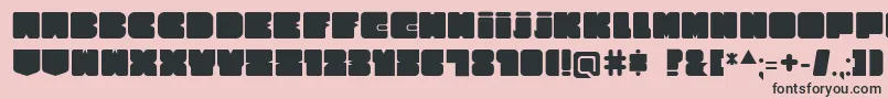 CubesityRoundedV2 Font – Black Fonts on Pink Background