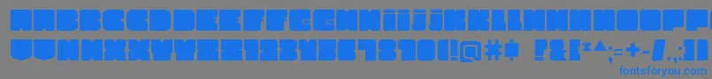 CubesityRoundedV2 Font – Blue Fonts on Gray Background