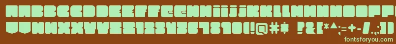 CubesityRoundedV2 Font – Green Fonts on Brown Background