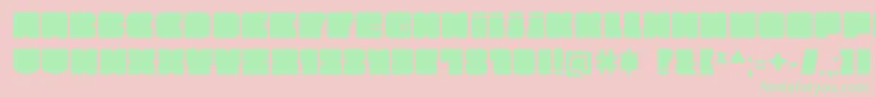 CubesityRoundedV2 Font – Green Fonts on Pink Background