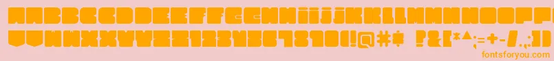 CubesityRoundedV2 Font – Orange Fonts on Pink Background