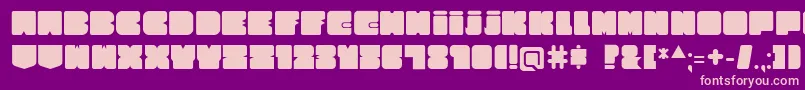 CubesityRoundedV2 Font – Pink Fonts on Purple Background