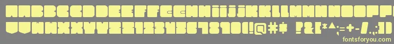 CubesityRoundedV2 Font – Yellow Fonts on Gray Background