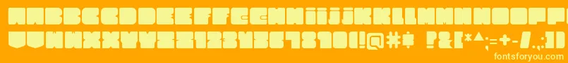 CubesityRoundedV2 Font – Yellow Fonts on Orange Background