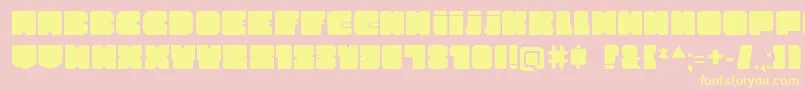 CubesityRoundedV2 Font – Yellow Fonts on Pink Background