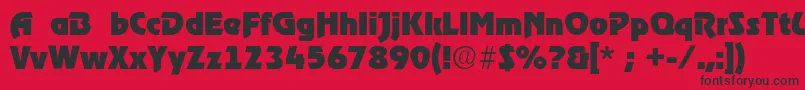 Stormheavy Font – Black Fonts on Red Background