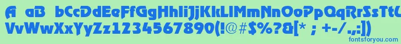 Stormheavy Font – Blue Fonts on Green Background