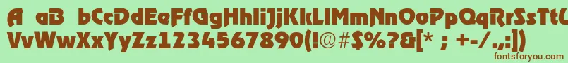 Stormheavy Font – Brown Fonts on Green Background