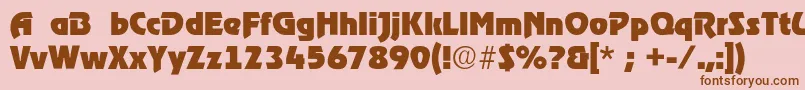 Stormheavy Font – Brown Fonts on Pink Background