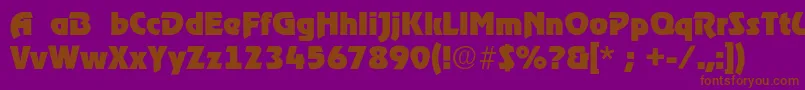 Stormheavy Font – Brown Fonts on Purple Background