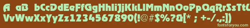 Stormheavy Font – Green Fonts on Brown Background