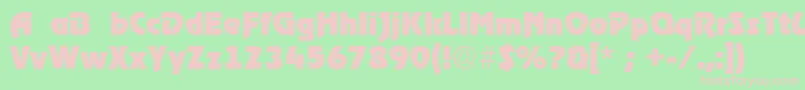 Stormheavy Font – Pink Fonts on Green Background