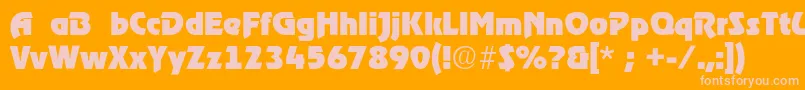 Stormheavy Font – Pink Fonts on Orange Background