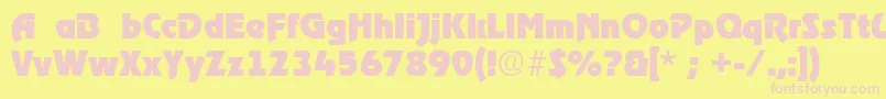 Stormheavy Font – Pink Fonts on Yellow Background